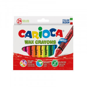 42390 Creioane cerate CARIOCA Wax Maxi Caryons Box24pcs (6)