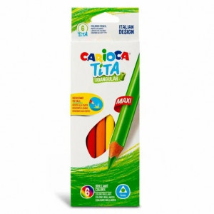 42790 Creioane CARIOCA TITA MAXI TRIANGSCAT.6PZ