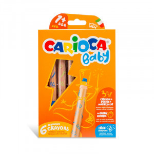 42817Creioane color CARIOCA BABY3 1 CRAYONS6PZ