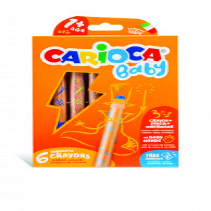 42817Creioane color CARIOCA BABY3 1 CRAYONS6PZ