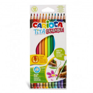 42897 Creioane CARIOCA TITA ERASABLE 12 cul
