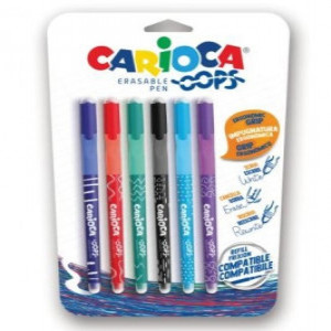 43037 Set Pix cu radiera CARIOCA Oops Blister 6pcs Assorted