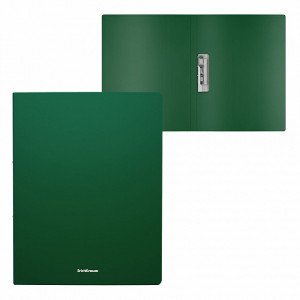 43045 MAPA с зажимом ErichKrause® Classic, A4, green (12 pcs)