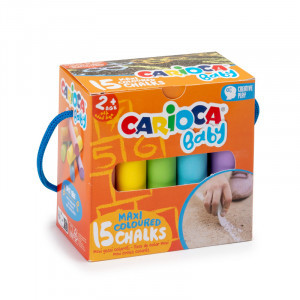 43551 Creta CARIOCA Baby Maxi Chalks 15 cul. with handle