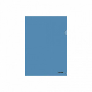 59114 Mapa-уголок ErichKrause Glossy Classic, A4, 180 mcm, semitransparent, blue (12pcs)
