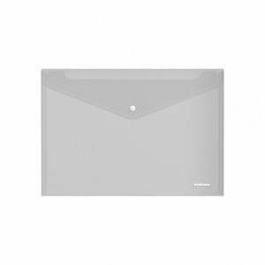 59124 Mapa-конверт на кнопке ErichKrause Fizzy Clear, А4, 140 mcm, transparent (12 pcs in a bag)