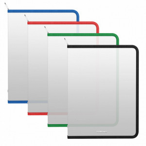 59219 Mapa ZIP ErichKrause Matt Clear with colored zippers, A4+ (4pcs)