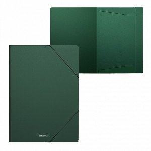 59230 Mapa на резинке ErichKrause Matt Classic, A4, green (4 pcs in a bag)