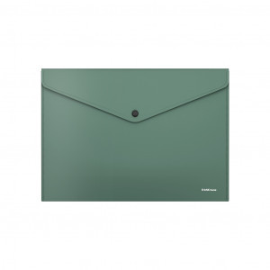 50178 Mapa-конверт на кнопке ErichKrause Fizzy Classic А4 green (12 pcs in a bag)