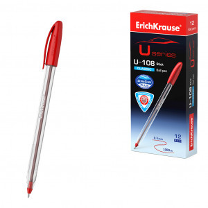 53737 PIX ErichKrause U-108 Stick Classic 1.0, Ultra Glide Technology red (box 12 pcs.)