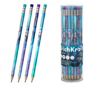 65238 Creion simplu ErichKrause Aquamarine cu radiera НВ (in a tube 42 pcs)