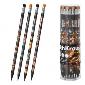 65314 Creion simplu ErichKrause Mine Block, triangular cu radiera НВ (in a tube 42 pcs)