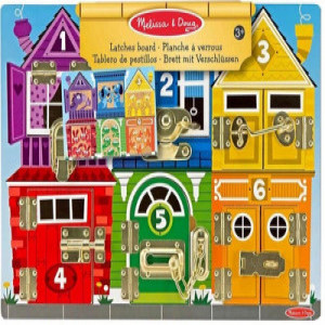6075185 Melissa&amp;Doug Placa din lemn cu zavoare