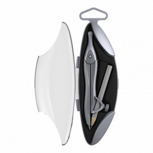 61373 Compas metal ErichKrause Classic, 125mm, with pencil, grey