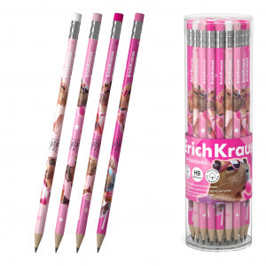 62771 Creion simplu ErichKrause CapyBarbara  cu radiera НВ (in a tube 42 pcs)