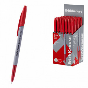 63085 Pix ErichKrause Slender Stick Grey 0.7, Super Glide Technology, ink color: red (box 50 pcs.)