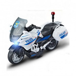 MY66-M1241 Motocicleta Classical Police/Future, 1:10 din metal, cu sunete si lumini, mecanism pull-back, 2 tipuri, ZJA336719
