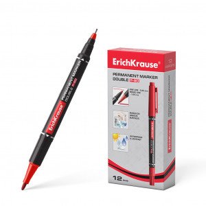 Markator-double 48185 permanent ErichKrause P-80 red (box 12 pcs.)