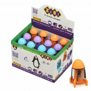 Ascutitoare Spaceship, With Container, 1 Hole, Opp Bag, Violet, Blue And Orange ZB.5526-1