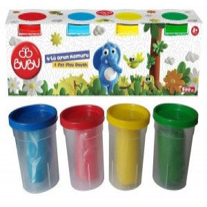 BUBU-OH0003 Plastilina de modelat in borcanele, 4 x 125g