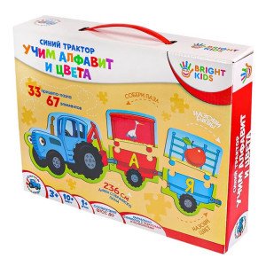 BRIGHT KIDS. Joc educativ СИНИЙ ТРАКТОР. УЧИМ АЛФАВИТ И ЦВЕТА (ИН-6143)