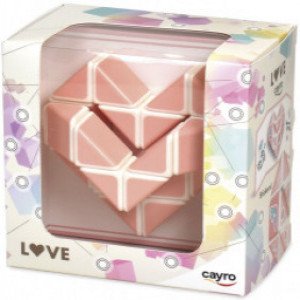 CYR4218 - Puzzle logic sarpe, in forma de inima 3D, roz, cu colectie de stickere tematice, Cayro