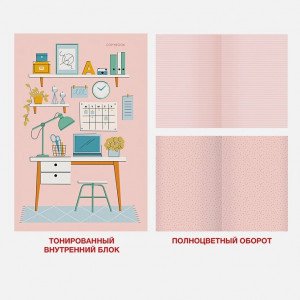 Caiet A4 48foi linii ТЛМ4484828 Powder. Дизайн 3
