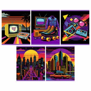 Caiet A5 48 foi patr Retro Vibes ТКФ489671