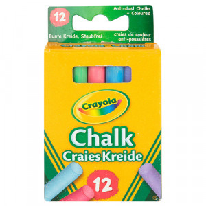 Crayola 12 Anti Dust Chalk - Coloured 281