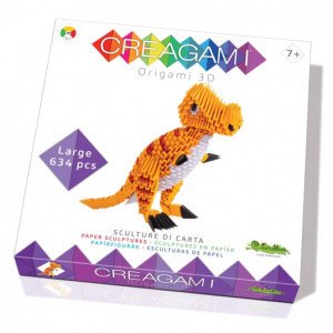 CREA7352 - Origami 3D, Creagami - Dinozaurul T-Rex, 634 piese