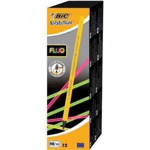 Creion grafit Evolution FLUO fara radiera cut 12