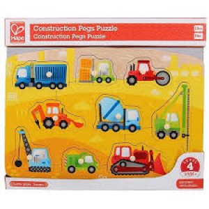 E1407 Puzzle de lemn Masini la constructie HAPE