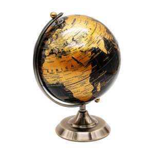 Glob harta politica a lumii d=20 cm (PVC) negru cu auriu EN 00-L1114936