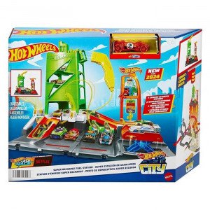 HTN79 HW Set de joc City Downtown Super recharge fuel station