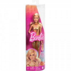 HRH19 Papusa Barbie in salopeta aurie