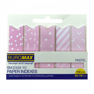 Index Notite adezive Pastel 65X18Mm 100 Sheets Pink BM.2332-10 (24)