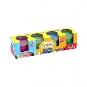 INT3473 Plastelino - Pasta De Modelat 4 Culori Cu Sclipici