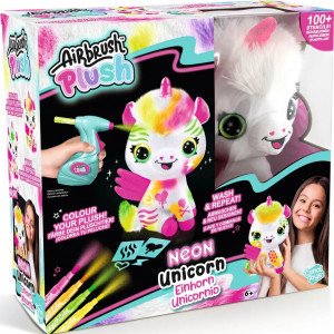 Jucarie de plus de colorat Airbrush Plus Neon Unicorn AIR024CL