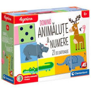 Joc Educativ Agerino Domino Animalute si Numere 1024-50360  (RO)