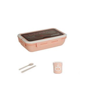 Lunch Box - Ланч-бокс с двумя отдел.+чашка для супа,с прибор. (лож,палоч) Ужин (в ассорт), 1000+330мл ЛБ-2583