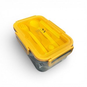 Lunch Box - Ланч-бокс с тремя отделениями и приборами (вилка,ложка,палочки) Аппетит (в ассорт),1200 мл ЛБ-2577