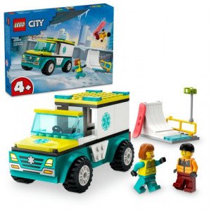 Lego 60403 EMERGENCY AMBULANCE AND SNOWBOARDER CITY