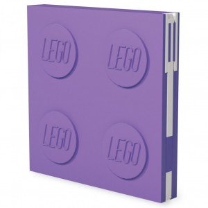 LEGO® Locking Notebook cu Pix Gel Violet- in Box 53563IQ