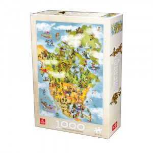 Puzzle 1000 America Cartoon Map  DG 76779