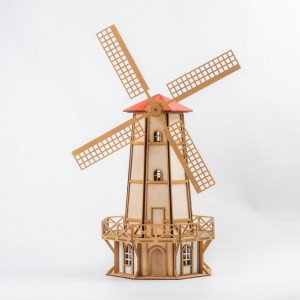 Puzzle 3D Moara de vint din lemn