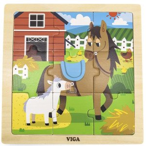 44624 Puzzle din lemn Calutii  (9 elem.)_VIGA