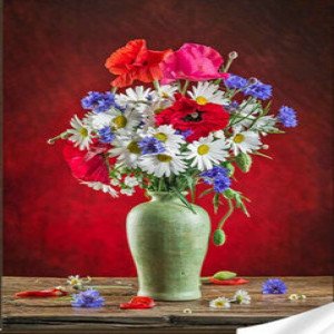 Pictura cu diamante GM86867 Яскравий букет 30х40см