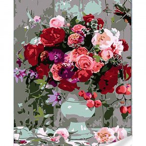 Pictura pe numere SS1105 Роскошный букет Strateg 30х40 см