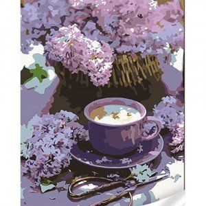 Pictura pe numere SS1113 Сиреневая корзина Strateg 30х40 см