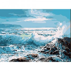 Pictura pe numere SS1004 Большое море Strateg 30х40 см